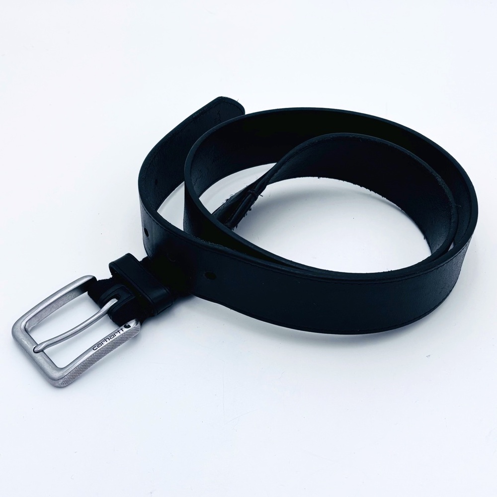 Carhartt Black Genuine Leather Belt 1.5" Cowhide Men's 38